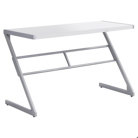Homeroots 30 in. MDF & White Metal Computer Desk 333492